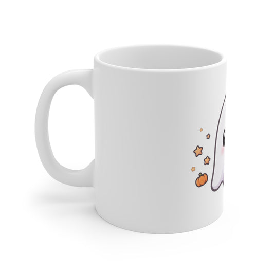 Cute White Ghost Ceramic Mug 11oz | 365 Goods