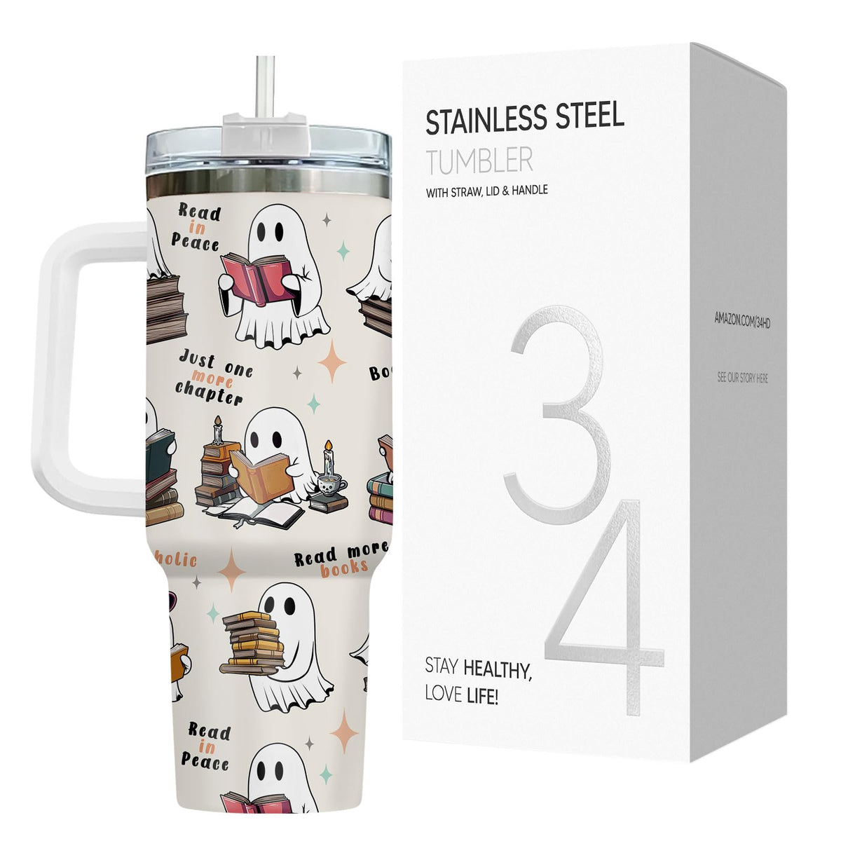 Ghost Glass Tumbler — Halloween